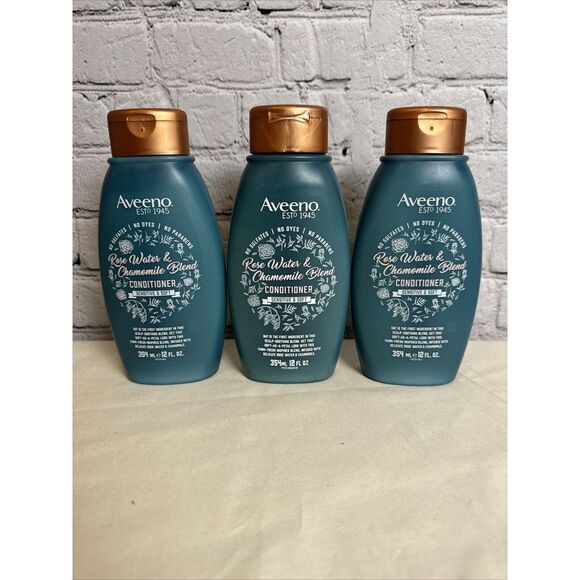 Other - Lot of 3 Aveeno Rose Water & Chamomile Blend Conditioner 12 FL OZ Each Bottle